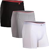 DANISH ENDURANCE Men's Bamboo Viscose Boxer Briefs (3-Pack) – Ultra-Soft, Breathable, Tag-Free, With/Without Fly