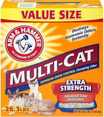 Arm &amp; Hammer Multi-Cat Extra Strength Superior Odor Control Clumping Litter 26.3 lb. Box