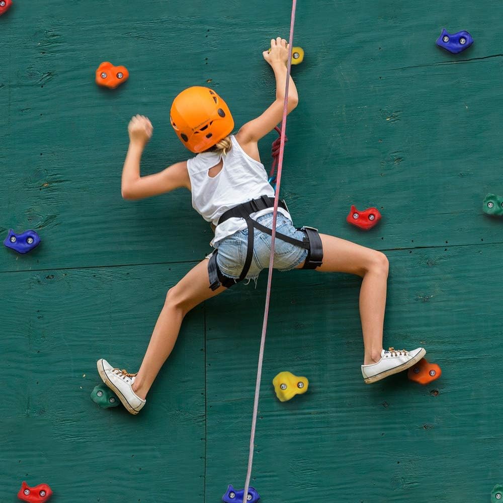 OuYezy 25 Rock Climbing Holds for Kids and Adults with Mounting Screws and Hardware for DIY Kids Indoor and Outdoor Play Set, Build Rock Climbing Wall: Toys & Games