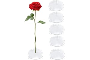 eZAKKA 6PCS Flower Frogs, Clear Plastic Floral Frogs for Arrangements Vase, Flower Frog Tool for DIY Home Decor Floral Crafts