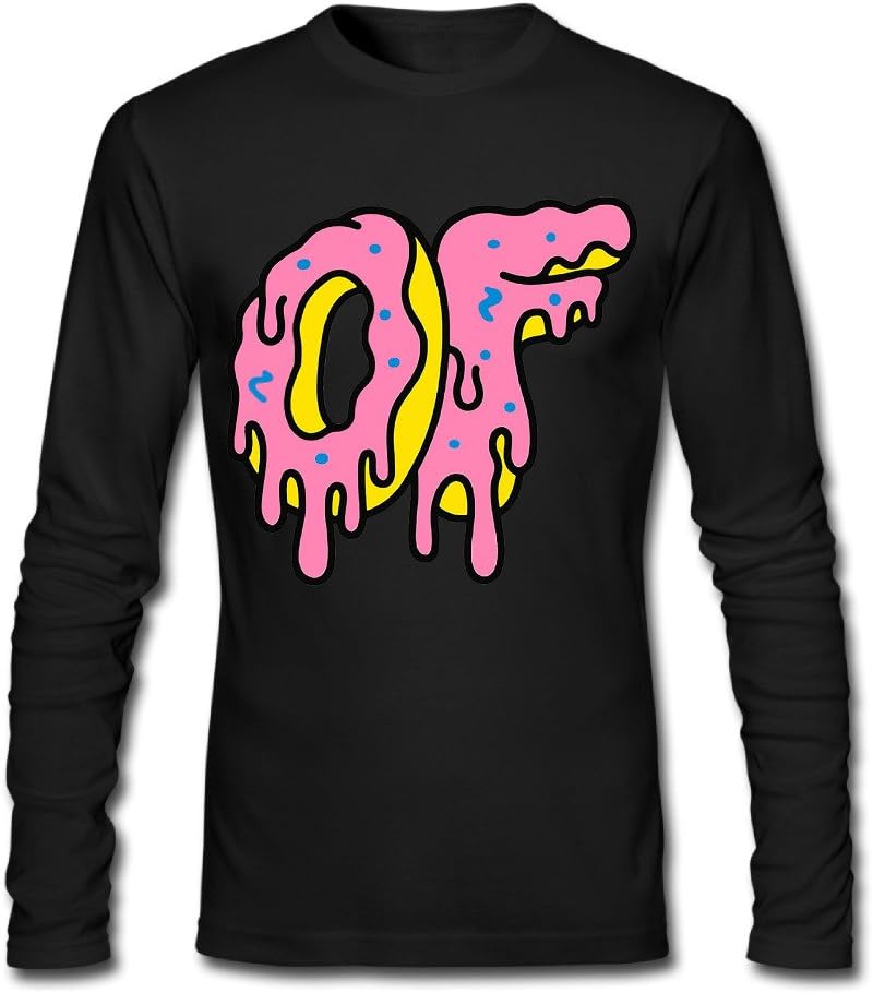 CAILZ Men's OFWGKTA Odd Future of Donut Logo Long-Sleeve 100% Cotton T Shirts