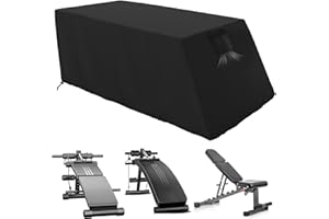 AKEfit Sit-up Board Cover, Heavy Duty Waterproof Weight Bench Cover, Features a bottom drawstring, handles and ventilation opening, Fits for Universal Weight Chair, 60"Lx18"Wx21"H, Black