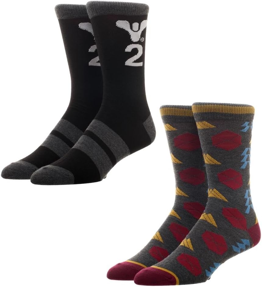 Bioworld Destiny 2 Hunter Warlock Titan Pair Pack Crew Socks