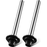 Tandefio 2 Pcs Stainless Steel Sink Overflow Pipe Stopper for Bar Sink | Universal for Commercial Drains, Rubber Seal Plug Stops Leaks, Quick Setup Bathroom Kitchen Bar, Fits Standard Pipes Fittings