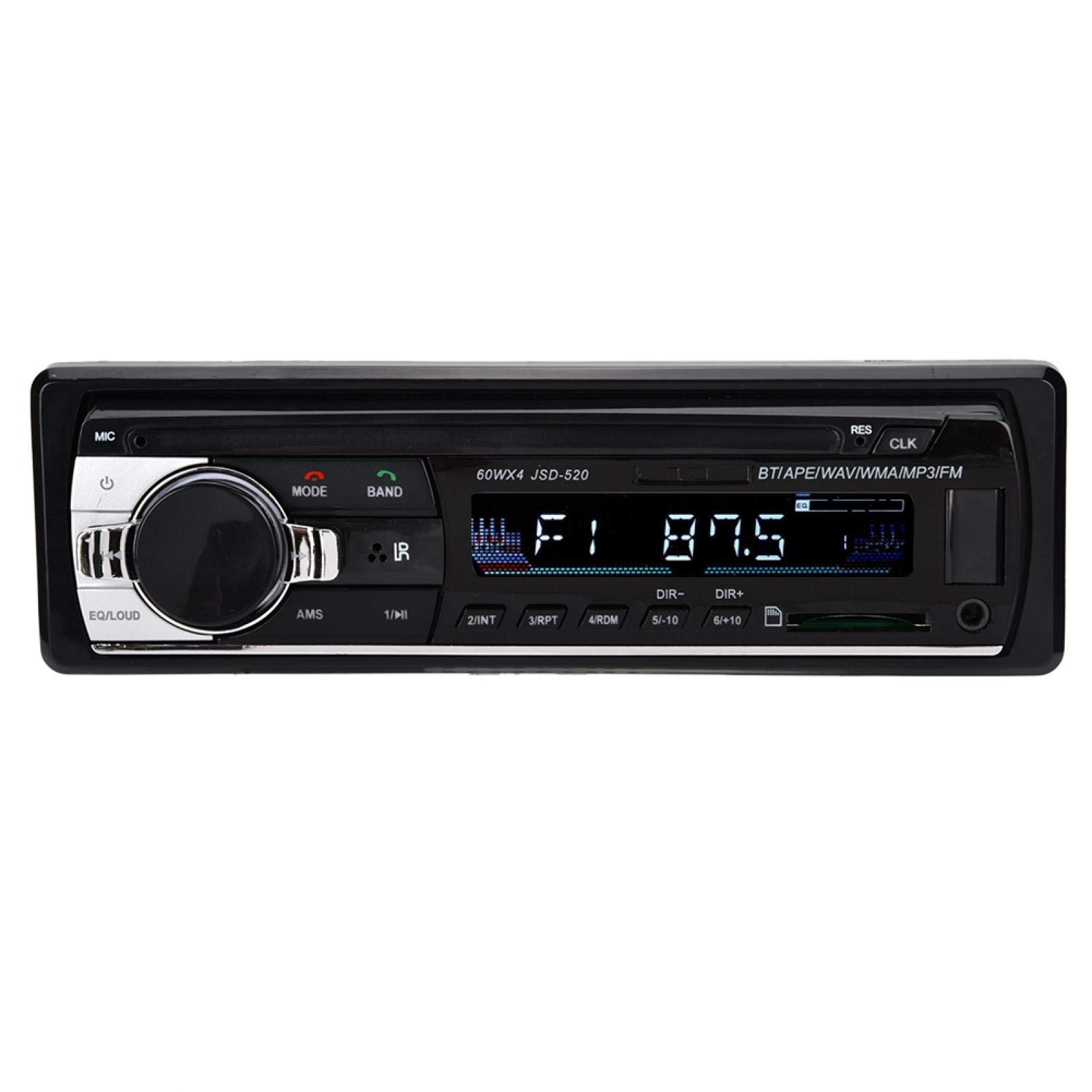 Elprico Bluetooth Car FM Radio, HIFI Lossless Music Single Spindle Car Bluetooth MP3 Radio Player with AUX Audio Input