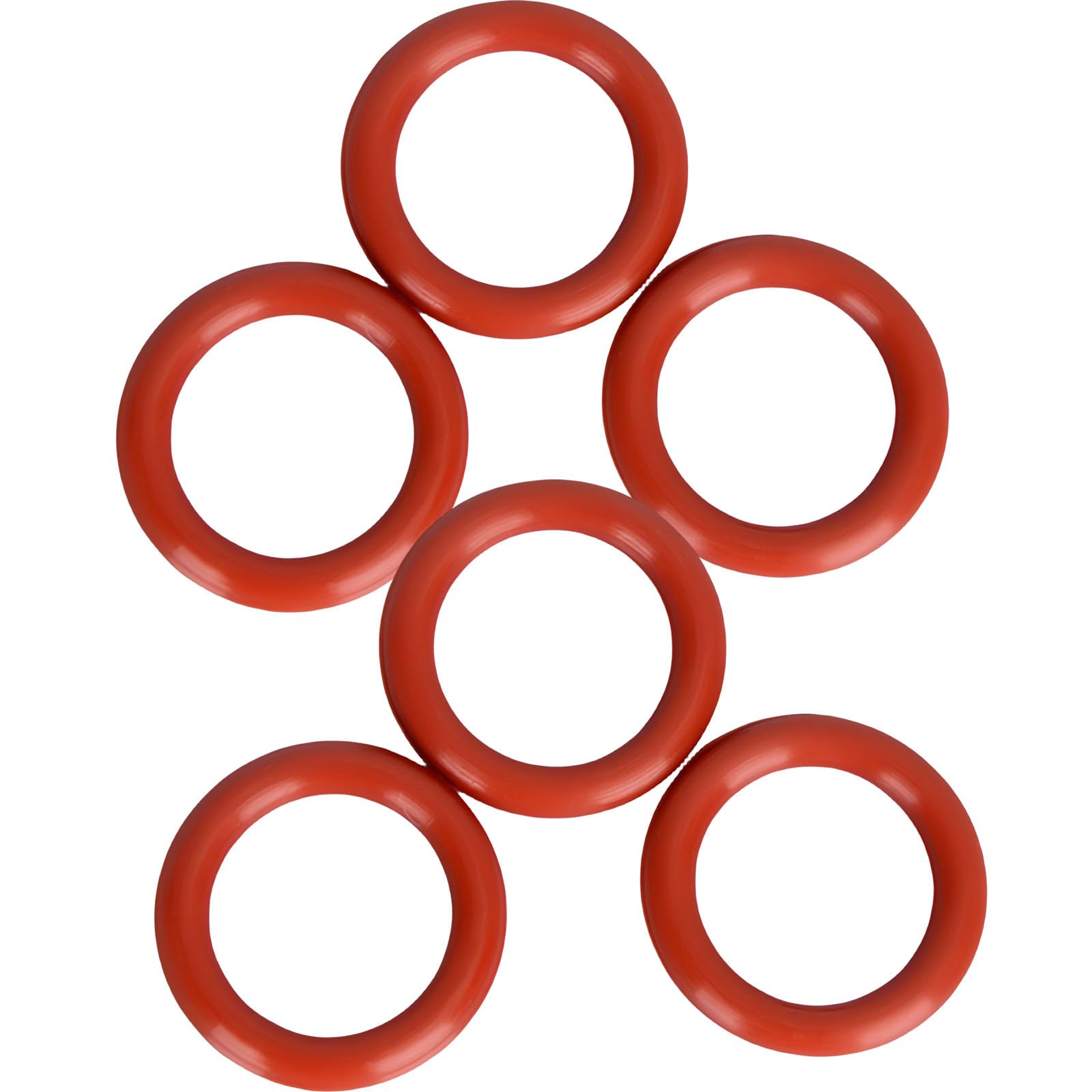 MACHSWON 30 Pcs Silicone O-Rings Gasket Rings Seal Grommets Gasket 74.3mm OD 69mm ID 2.65mm Width Silicone Washer Round Sealing Ring Red