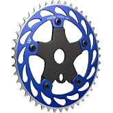 WFS Helix Chainring w/Spider Sprocket 44T 1/8" 110mm BCD 5 Arm Hole Old School BMX