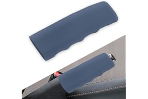 gunhunt 1 PC Car Handbrake Cover, Silicone Hand Brake Lever Decorative Kit, Wave Shaped Brake Handle Protector, Universal for Car Brake Levers (Gray)