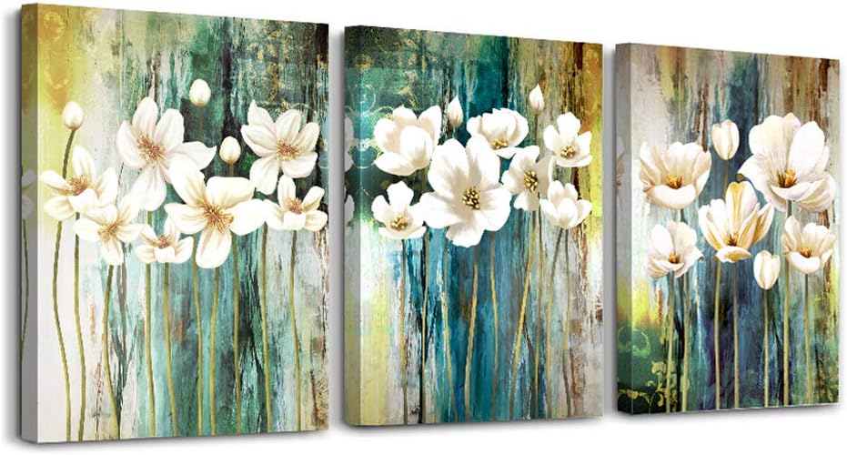 farmhouse Wall Art painting for dining room bathroom Abstract Canvas art family Wall decor for Bedroom kitchen office Wall Decoration Living Room decor flowers pictures Artwork for home walls 3 piece