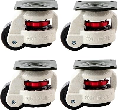 ALEto 4PCS Heavy Duty Leveling Casters 360 Swivel Workbench Retractable Rod