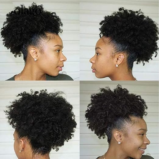 Amazon Com Wrap Drawstring Short Afro Kinky Curly Human Hair
