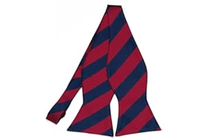 tiemart Striped Self-Tie Bow Tie