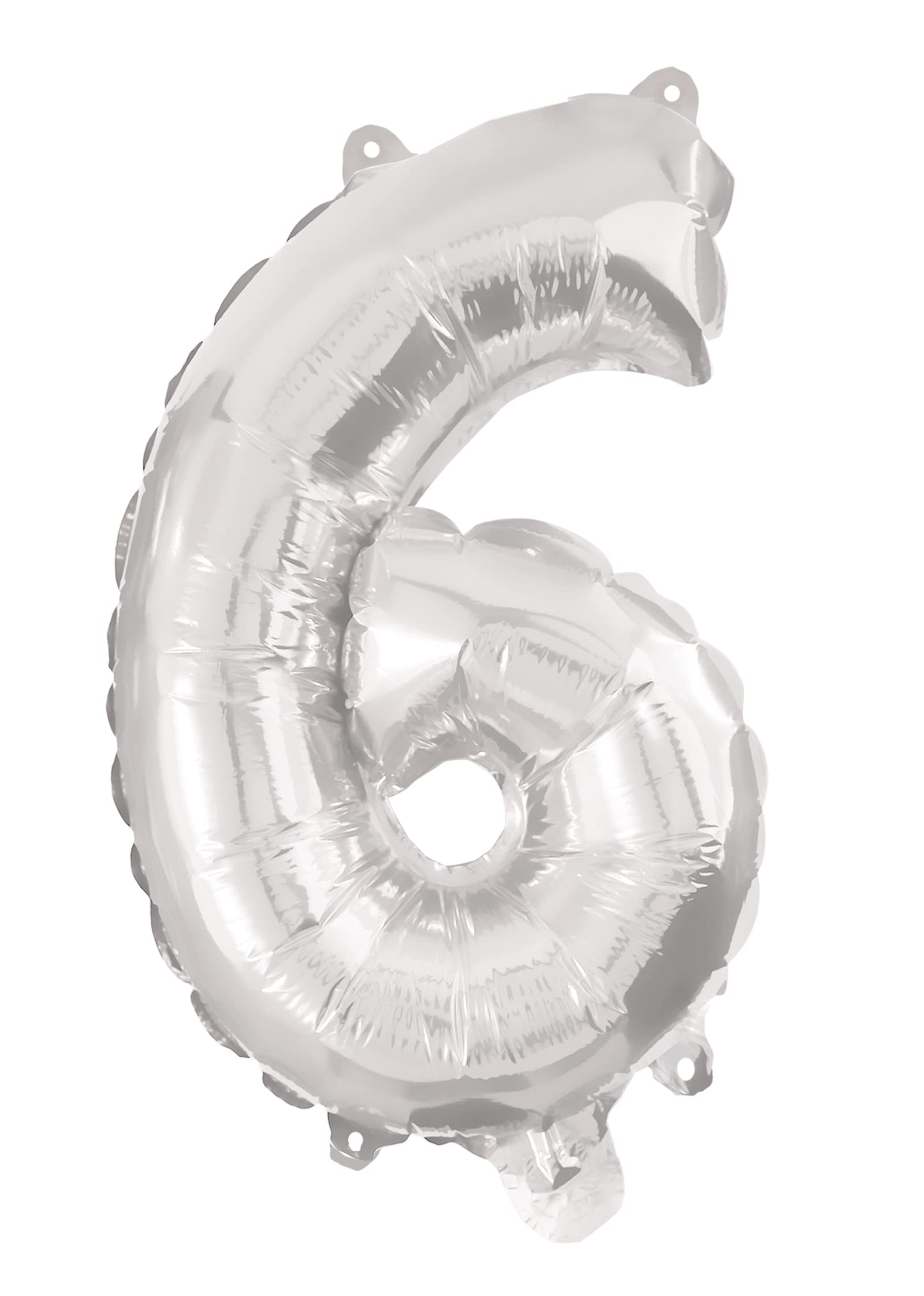 Procos 92472 Foil Balloon Number, Silver, Size 95 cm, Helium Number Balloon, Birthday, Decoration, Anniversary, Party