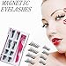 Upgraded Long Magnetic Eyelashes Plus Tweezers, Full Size and Half Size in One Set, 0.2mm Ultra Thin Magnetic False Eyelashes, 3D Reusable Fake Lashes, Natural Look 2 Pairs / 8 Pieces