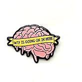 Wtf Is Going On In Here Enamel Pin - Fun Series - Enamel Lapel Pin - Plated Badge for Clothing, Bags, and Lanyards