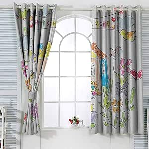 Cortinas deslizantes para oscurecer el hogar, dulce, para niños, obras