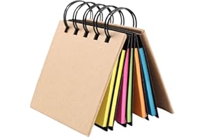 Combination Sticky Note Hard Covers Note Pad Small Spirals Notebook Memo Pad School Supplies for Students Colorful Sticky Not