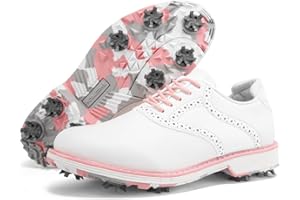 THESTRON Women Professional Golf Shoes Spikes Golf Sport Sneakers Female Outdoor Sports Shoes Golf Walking Sneakers with Spikes