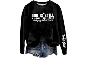 Lroplie God is Still Writing Your Story Stop Trying to Steal the Pen Sweatshirt Womens Christian Grahpic Crewneck Shirts