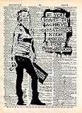 If you want to achieve greatness stop asking for permission, street art, eddie cola graffiti art, dictionary print