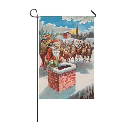 Amazon Com Huvatt Christmas Santa Claus Reindeer On The Roof Top