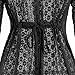 Ayliss Womens Lace Long Kimono Cardigan Maxi Bikini Swimsuit Cover Up,Black, One Size fit US 0-14, Black