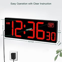 Soobest LED Digital Wall Clock with