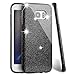 MEKO Galaxy S7 Edge Case, Shiny Sparkle Glitter Bling Case - Built-in Glitter Premium Firm Rubber Case [Scratch Resistant] for Samsung Galaxy S7 Edge- (Black)