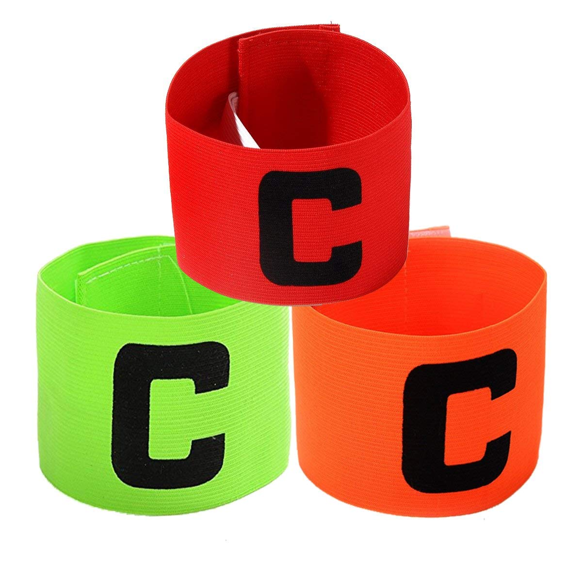 ASEOK Multicolor Football Captain Armband, Soccer C Standard Elasticated Armband for kids,Retractable Velcro,Suitable for Many Types of Sports Elasticated Armbands | Choose Your Colour (3)
