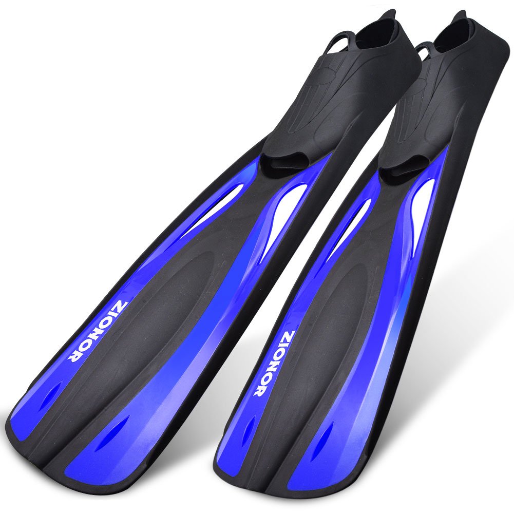 Zionor F2 Full Foot Diving Fins Long Blade for Snorkeling and Scuba Diving Amazon.co.uk Sports