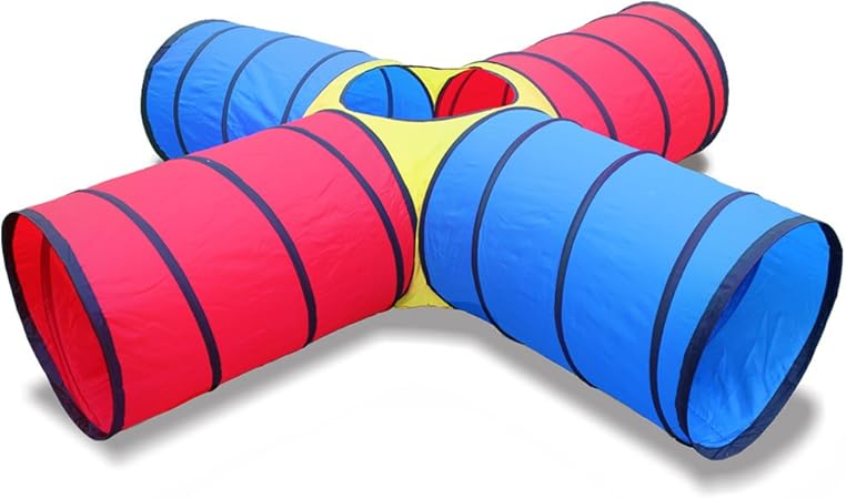 Amazon Vktech 4つトンネル 児童テント 子供用プレーおもちゃトンネル 室内室外遊びチューブ アウトドア ボールハウス ボール 遊び キッズ テント 連接 離れ２種類 折畳み トンネル連合 キッズテント おもちゃ