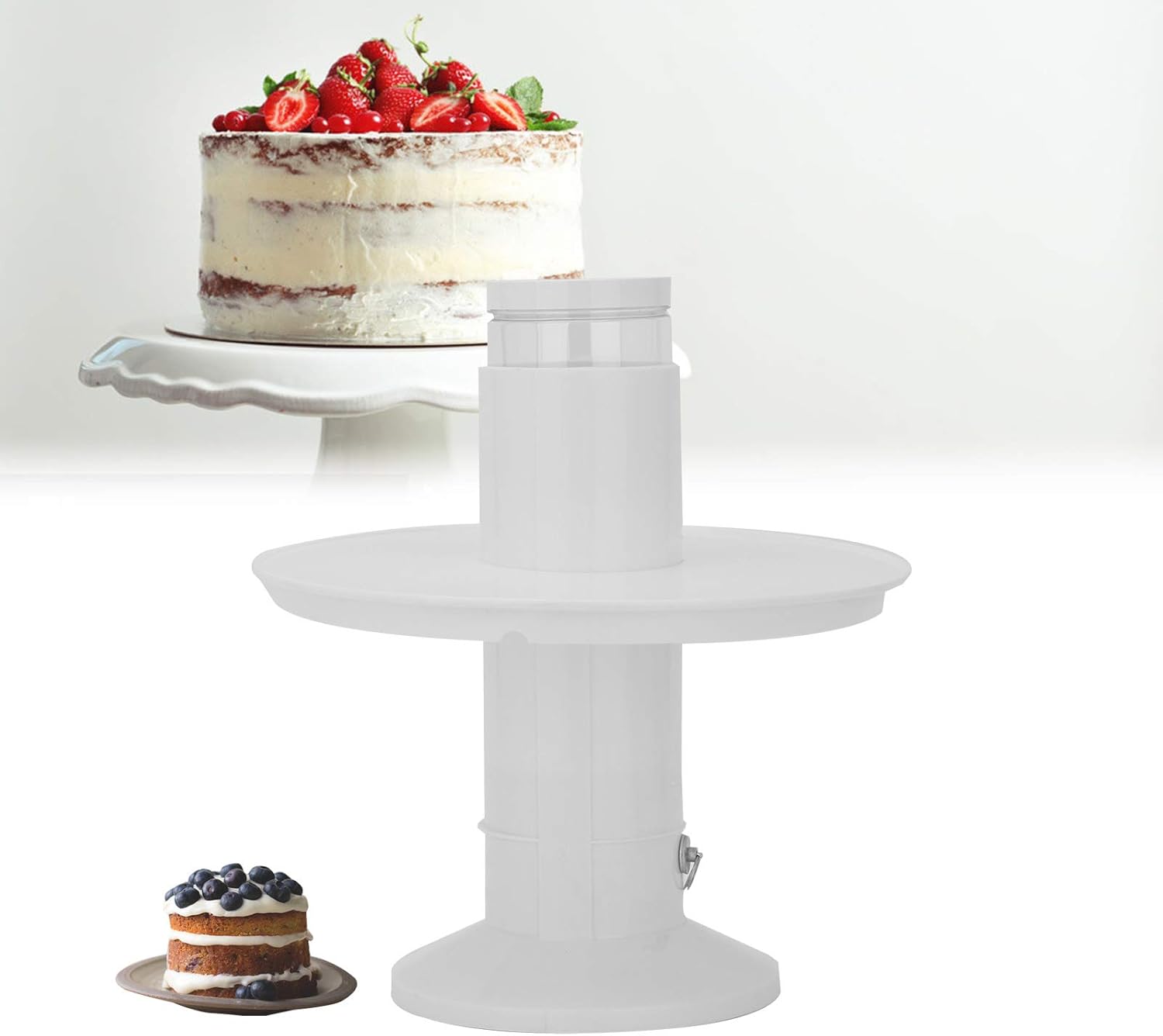 Queiting 2 in1 Surprise Popping Cake Stand Kids Birthday Cake Holder