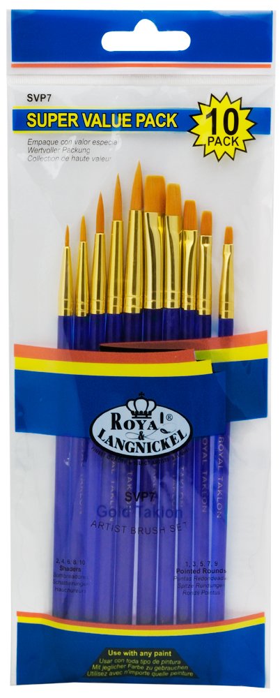 Royal & Langnickel Paintbrushes, Taklon Set, Blue