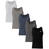 AMERICAN HEAVEN Men's 5 Pack Tank Tops | Ultra Soft Cotton Rayon Stretch Athletic Workout Tanks