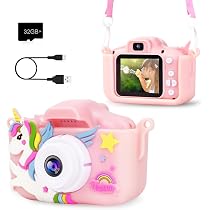 Amazon.com: PROGRACE Kids Camera for Boys Girls - Dual Selfie Mini ...