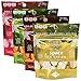 Seva Foods 4-Pack Organic Vanilla & Strawberry Space Ice Kream (Freeze Dried Astronaut Ice Cream - Vegan Non Dairy) and Chipotle Lime & Savory Coconut Jerky Soy-Free Vegan Strips, 6 oz Total Weight