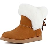 Juicy Couture Women's Slip On Winter Snow Boots Warm & Insulated Fur Lining Comfortable Fashion Booties