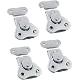 wan 304 Stainless Steel Spring Loaded Small Butterfly Twist Latch, Stainless Steel Twist Latch,Butterfly Lock with Retainer,for Suitcases,Wooden Box,Instruments, Equipment Boxes(4Pcs)