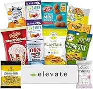 Elevate - Healthy Vegan, Gluten Free Snack Variety Subscription Box, Mix of: 12 New, Trending Snacks Each Mont