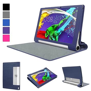 EveCase Funda de Cuero Sintético Azul para Lenovo Yoga Tablet 2 Pro