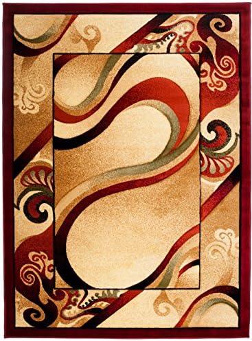 Carpeto Area Rug Large Modern Abstract Beige Carpet 7'9'' x 10'8'' ft - 240 x 330 cm Antica Collection