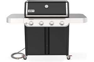 Weber Genesis E-415 Natural Gas Grill for Outdoor Grilling, 4 Burners, Black