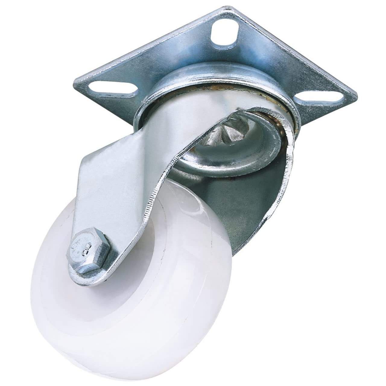 Draper 65492 50mm Dia. Swivel Plate Fixing Nylon Wheel-S.W.L. 50Kg 50 kg — image 1