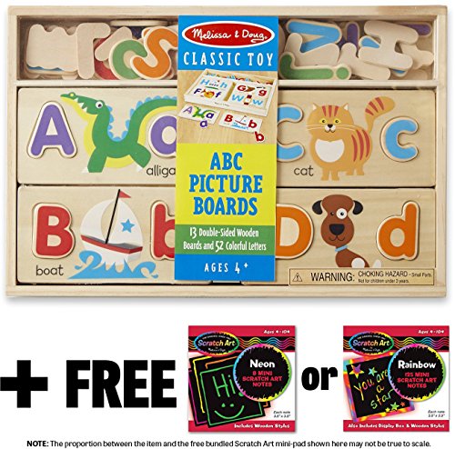 ABC Picture Boards + FREE Melissa & Doug Scratch Art Mini-Pad Bundle [97864]