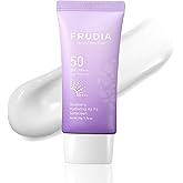 FRUDIA Blueberry Hydrating Air Fit Sunscreen SPF 50+ PA++++ | Ultra Lightweight and Moisturizing Korean Face Sunscreen with Blueberry, Triple Hyaluronic Acid, & Panthenol | No White Cast, 1.76 oz