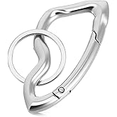 Ymapinc Irregular Cool Keychain Clip,Small Cute Carabiner Clip Y2k Special-Shaped Keychain Metal Carabiner Locking with Key Ring, Fashion Gift for Men Women