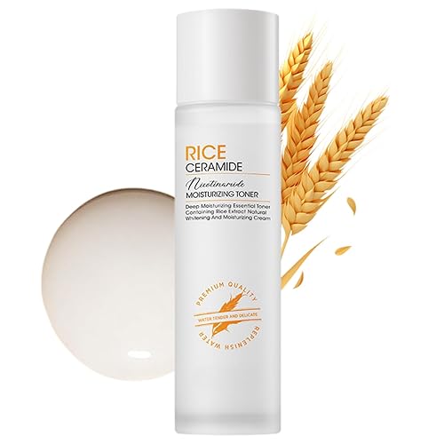 Rice Toner for Face,120ML Rice Water Toner, Natural Moisturizer Glow Essence, Hydrating & Moisturizing Rice Extract for Deep Face Hydration, Face Skincare, Friendly to All Skin Types