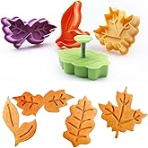 Joinor Cake Leaves Baking Pie Crust Cutters Set of 4 Random Color