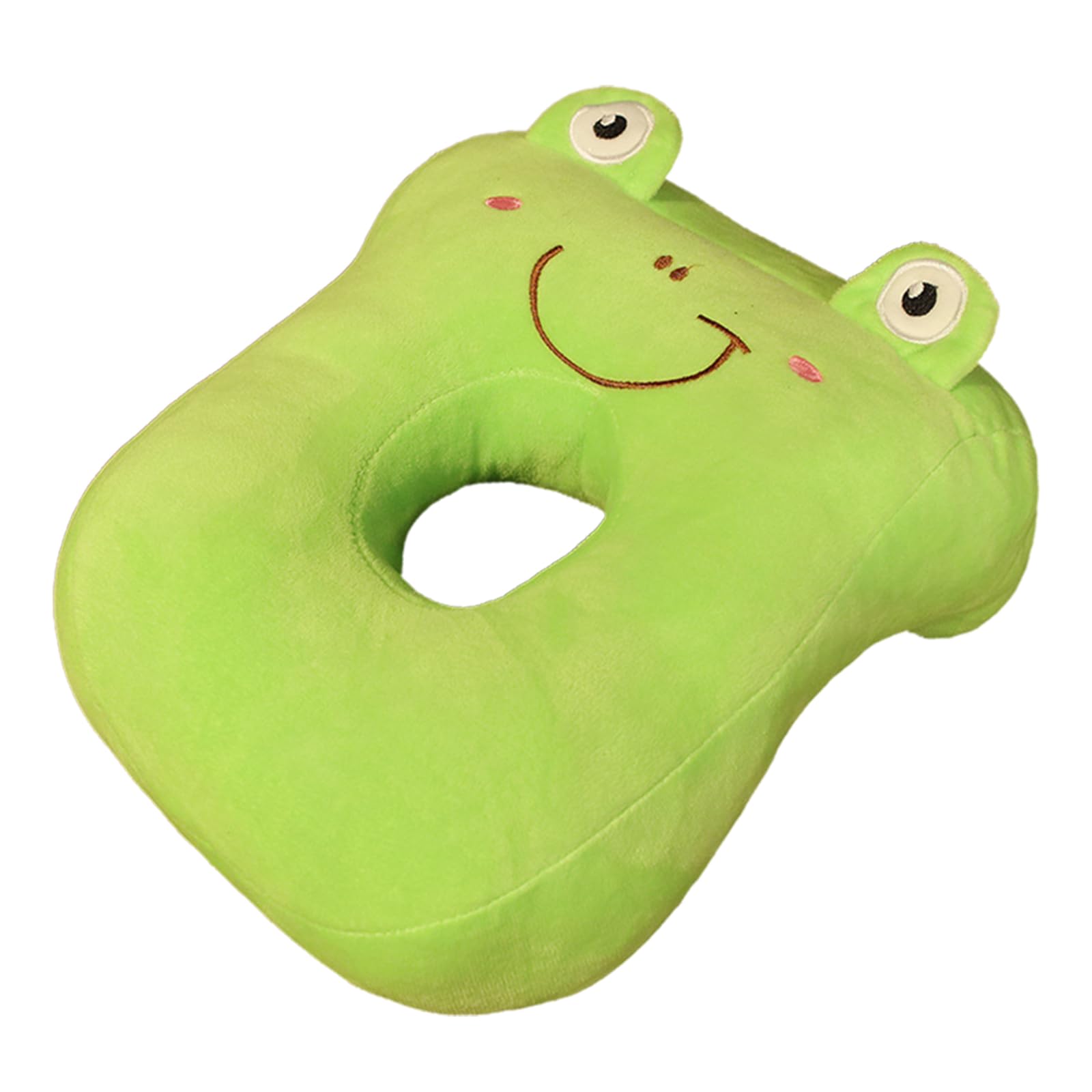 CavspkArt Office Nap Pillow Memory Cotton, Cute Pillow with Ear Hole, Soft Nap Pillow, Ear Pillow for Side Sleepers for Ladies, Girls, Kids (Green Frog)