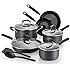 T-fal Nonstick Cookware Set - 10-Piece Kitchen Essentials, Dishwasher Safe, Lifetime Warranty